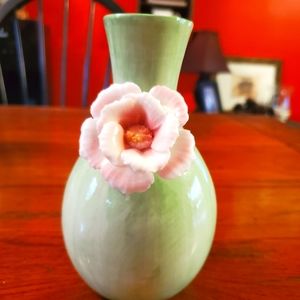 Beautiful hand painted vase with detailed flower